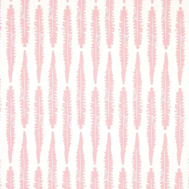 Schumacher X Molly Mahon Fern Fabric in Pink For Sale