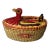 Vintage Handcrafted Lidded Turkey Basket- 2 Pieces For Sale