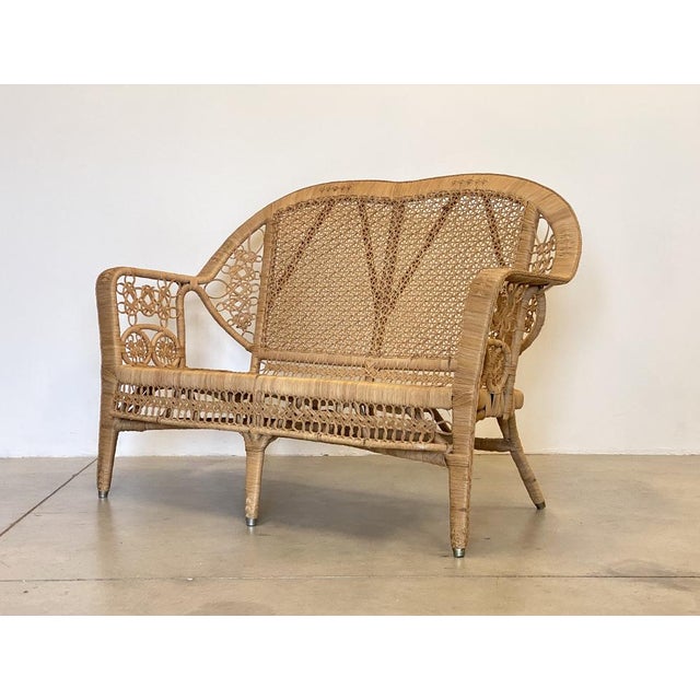 Wicker Lounge Set, 1980s, Set of 4 For Sale - Image 6 of 18