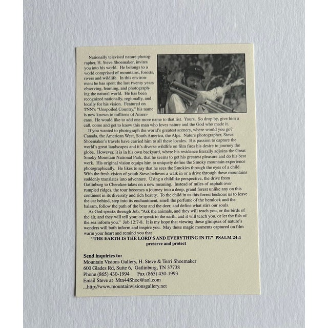 Signed H. Steve Shoemaker Contemporary Matted Mountain Landscape Photograph For Sale - Image 4 of 4
