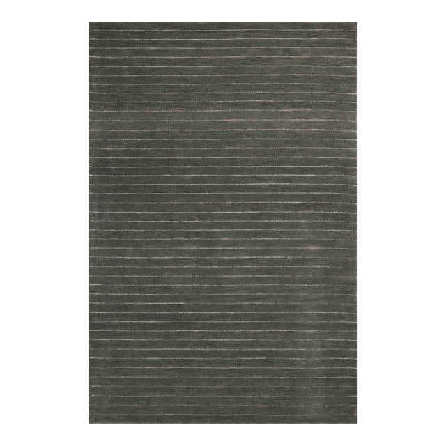 Chris Loves Julia x Loloi Henry Charcoal / Ivory 7'-9" x 9'-9" Area Rug For Sale