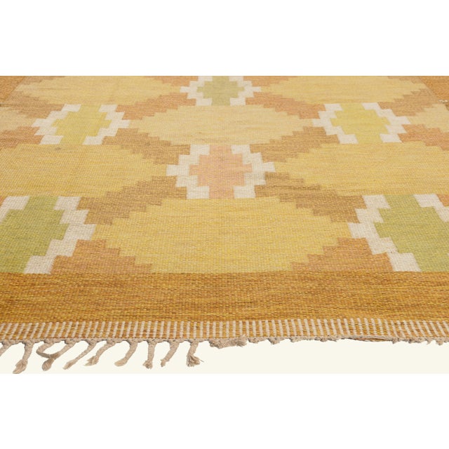 Ingegerd Silow Vintage Swedish Rollakan Rug, 06'04 X 10'01 For Sale - Image 4 of 11