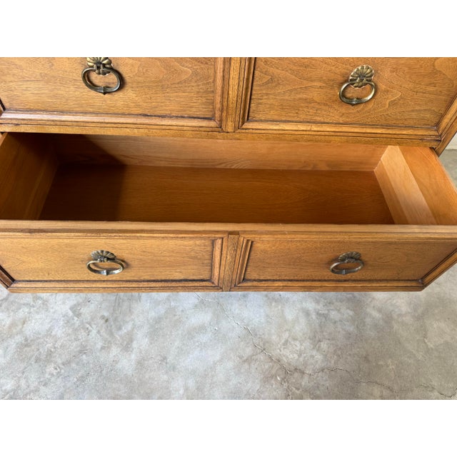 1980's Vintage Baker Four-Drawer Solid Wood Dresser For Sale - Image 9 of 12