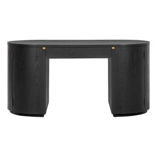 Marlow Black Wood Executive Desk For Sale