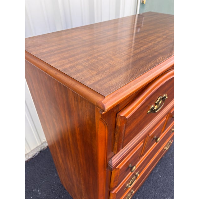 Florida Furniture Pecan 4-Drawer Tall Chest of Drawers For Sale - Image 9 of 12
