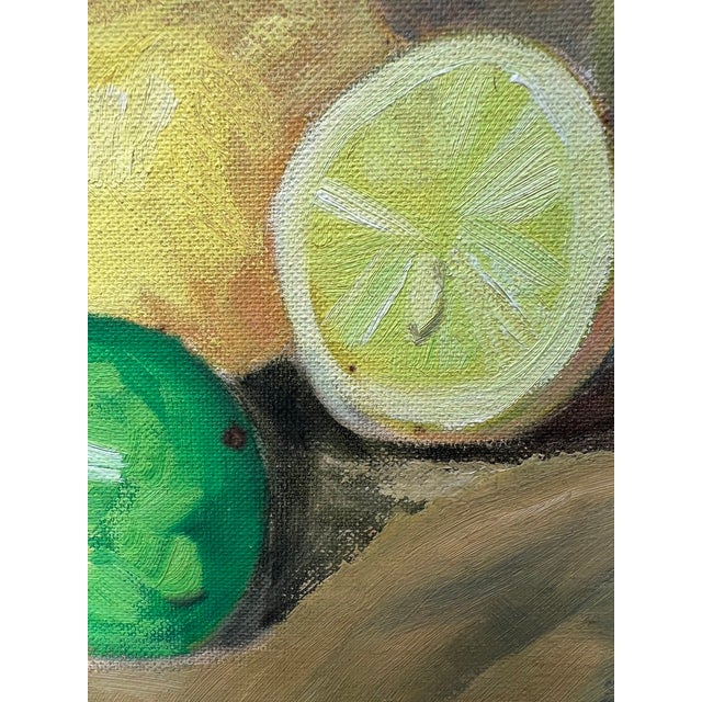 Wood 1968 Framed Citrus Still Life Oil Painting, Signed For Sale - Image 7 of 16