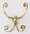 Art Nouveau Antique French Brass Coat & Hat Racks Wall Hooks - A Pair For Sale - Image 3 of 8