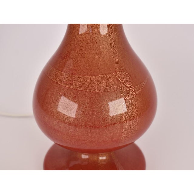 Ruby Red and Gold Murano Table Lamp by Barovier & Toso For Sale - Image 6 of 14