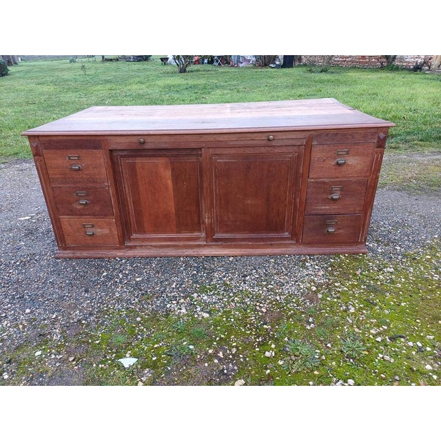 Vintage Oak Shop Cabinets, 1930s, Set of 2 For Sale - Image 4 of 11
