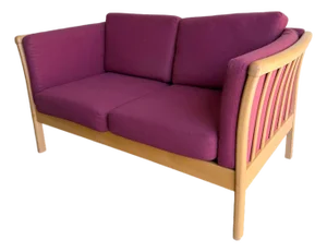 Vintage Danish Stouby Loveseat MCM Sofa - Scandinavian Beech Frame Settee