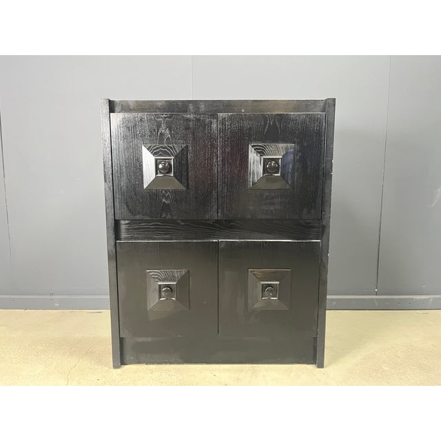 Brutalist Black Bar Cabinet, 1970s For Sale - Image 10 of 11