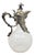 Glass Wine Jug with Embossed Silver Applications For Sale