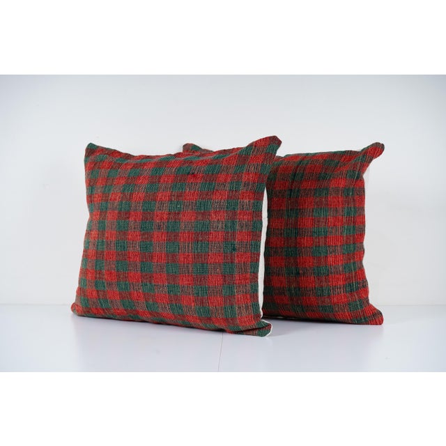 Handmade Turkish Rug Pillow Covers • Vintage Rug Decor Elevate your home decor with these exquisite 20" x 24" pillow...