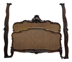 Louis XV Style Cane Bed