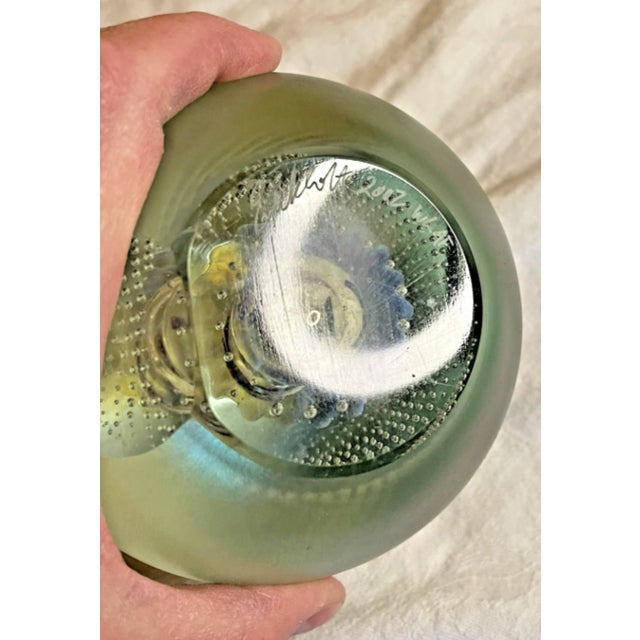 Robert Eickholt Signed 2002 Art Glass Sculpture Bullicante Style This exquisite art glass piece by renowned glass artist...