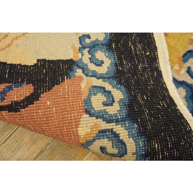 1920s Black Figural Scholars Pictorial Chinese Art Deco Carpet 5'6" X 12'6" Knotted Wool Rug For Sale - Image 11 of 11