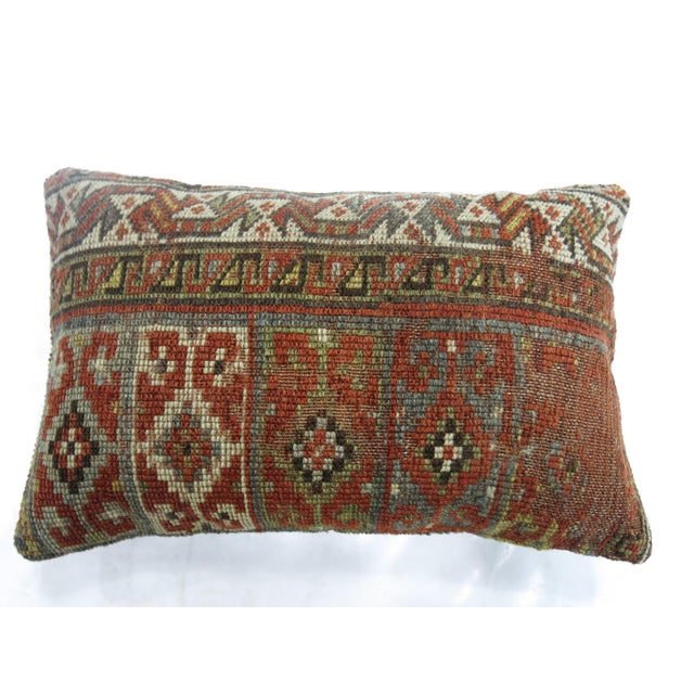 Tribal Persian Bolster Size Rug Pillow For Sale - Image 4 of 5