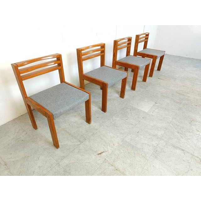 Wood SG 1200 Dining Chairs by Cees Braakman for Pastoe, 1970s, Set of 4 For Sale - Image 7 of 12
