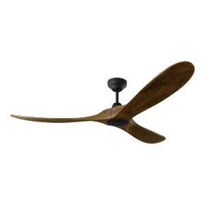 Visual Comfort Fan Maverick Smart 60" Ceiling Fan in Midnight Black with Dark Walnut Blades