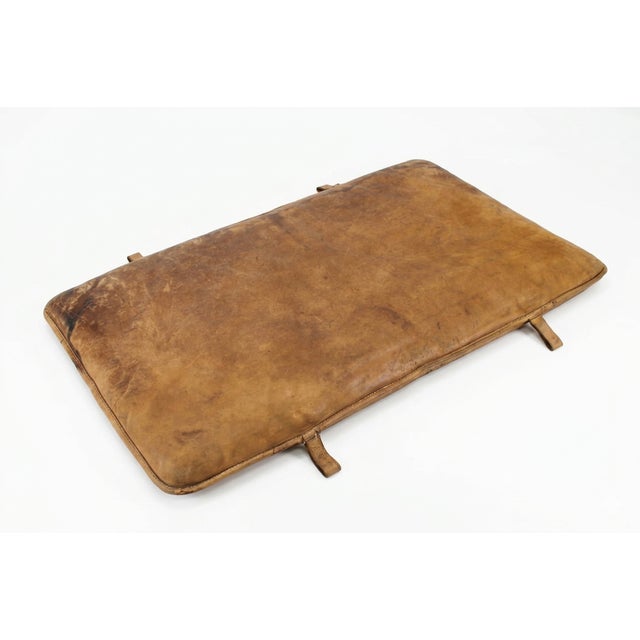 Mid-Century Modern Vintage Leather Gym Mat, Former Czechoslovakia, 1930s For Sale - Image 3 of 8