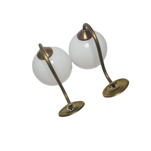 Art Deco Wall Lamp, Poland, 1950s, Set of 2 For Sale - Image 9 of 13