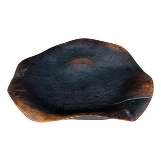 Andrianna Shamaris Charred Sculptural Bowl Or Platter For Sale