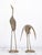 Mid-Century Modern 1970s Large Brass Hollywood Regency Crane Pair For Sale - Image 3 of 3