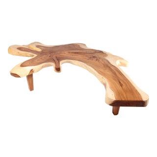 83" Long Free Form One Slab Living Edge Coffee Table 10 For Sale