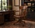 Antique Solid Oak Adjustable Swivel Office Chair With Original Cast Iron Mechanism & Casters, c.1900–1925 For Sale In Los Angeles - Image 6 of 6