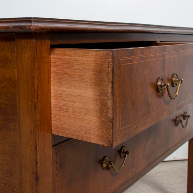 Late 19th Century Late 19th Century French Louis XVI Style Walnut Commode Sauteuse With Fruitwood Marquetry For Sale - Image 5 of 14