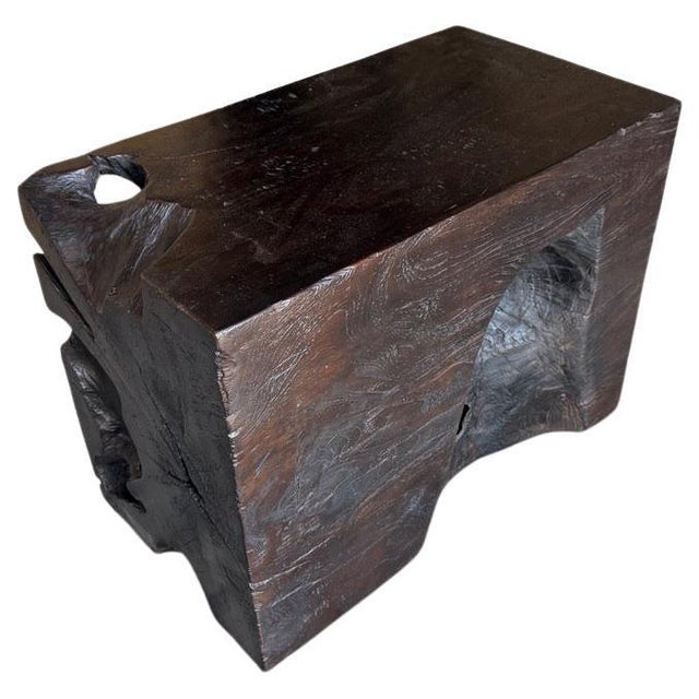 A century old teak block is repurposed into this one of a kind side table or coffee table whilst respecting the natural...