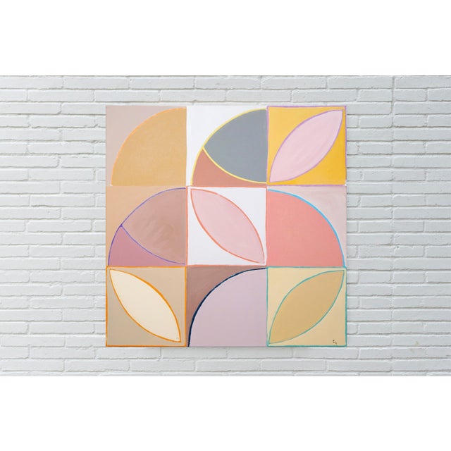 Details: Title: Amber Alabaster Tiles Medium: Acrylic on canvas Size: 90 x 90 cm (35.4 x 35.4 inches) Year: 2026 *...