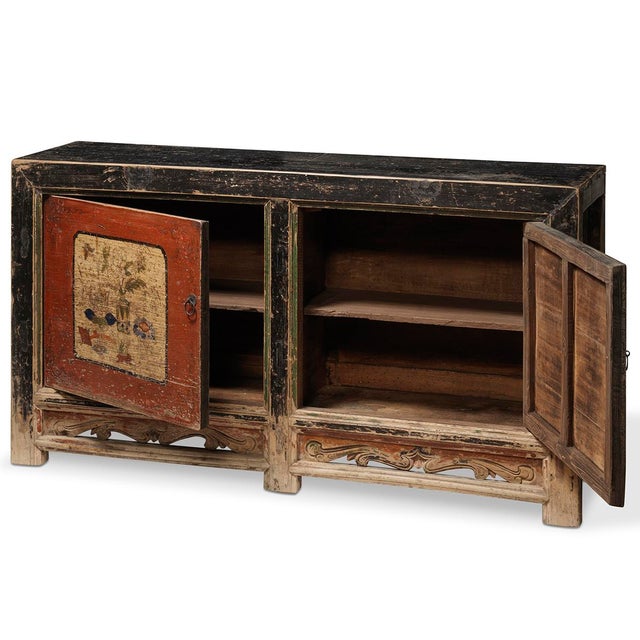 Antique Painted Gansu Sideboard, 1890s For Sale - Image 5 of 12