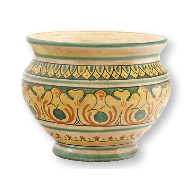 Midcentury Italian Faience Cache Pot For Sale - Image 4 of 5