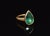 GIA certified natural 5.25CTS 18K solid gold emerald ring. This finely crafted solid 18K yellow gold ring features a...