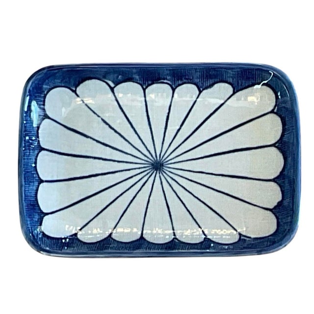 Ceramic 1980s Japanese Blue & White Ceramic Sushi Snack Plates, Made in Japan for Takahashi For Sale - Image 7 of 9