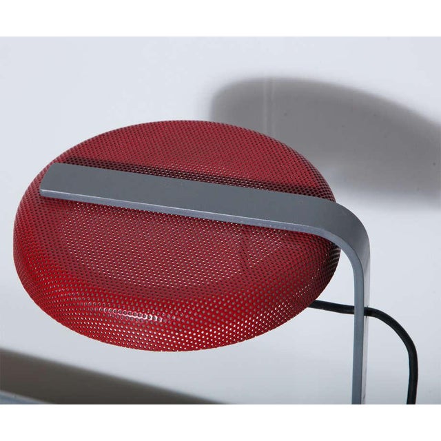 Bauhaus Ron Rezek Red, Gray and Black Model 110 Desk Lamp For Sale - Image 3 of 12