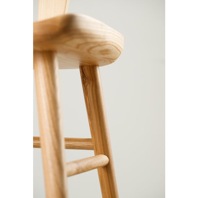 Modern Modern Style Ash Solid Wood Counter Chair With Back in Ash Color For Sale - Image 3 of 8
