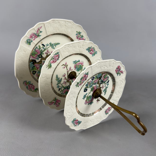 White Vintage Three-Tier Etagere in Porcelain, 1950s For Sale - Image 8 of 14