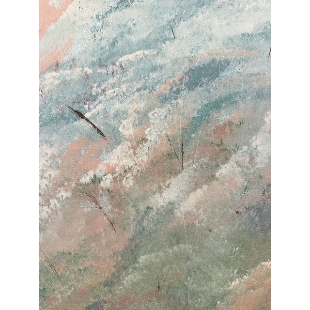 1980s 1980's Cityscape Oil on Canvas Painting by Eve Lynn For Sale - Image 5 of 12