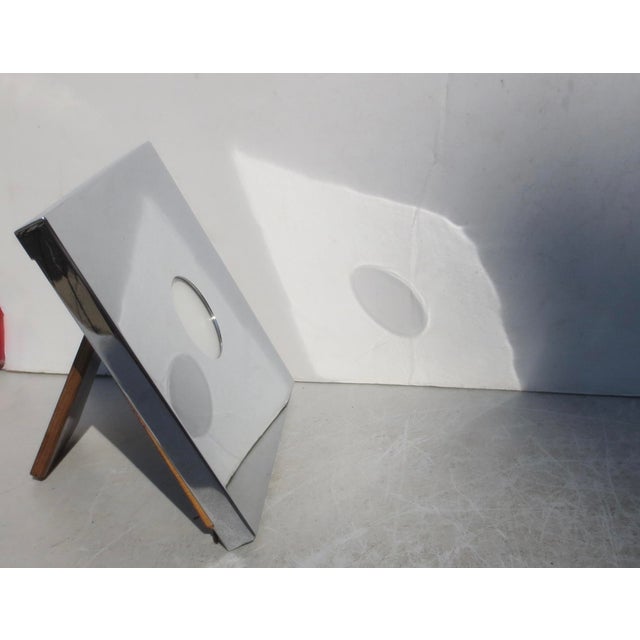 Late 20th Century Italian Felice Antonio, Botta, Chrome Photo Frame For Sale - Image 5 of 6