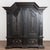 Baroque 19th Century Danish Baroque Oak Large Black Painted Armoire For Sale - Image 3 of 18