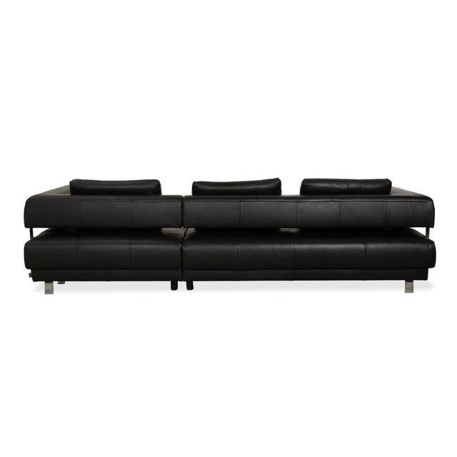 Brand Face Corner Sofa in Black Leather from Ewald Schillig For Sale - Image 13 of 15