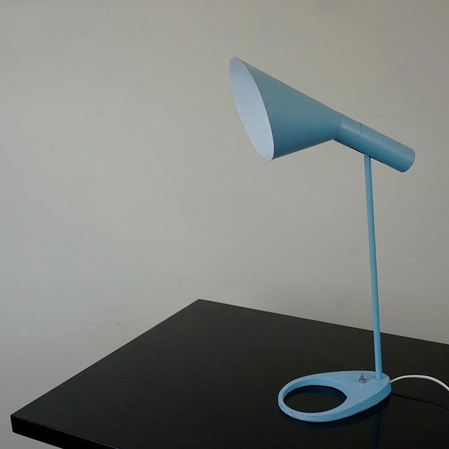 Blue AJ Table Lamp from Louis Poulsen, Denmark, 1960s For Sale - Image 11 of 17