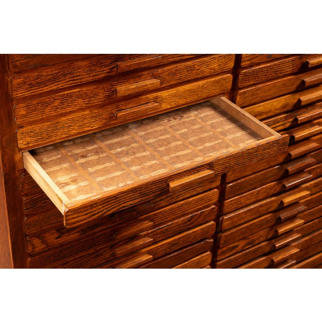 Antique Oak 48-Drawer Index Cabinet For Sale - Image 11 of 12