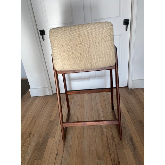 1960s Mid Century Modern Teak Danish Bar Stools - a Pair For Sale - Image 5 of 11