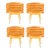 Mustard Marshmallow Dining Chairs by Royal Stranger, Set of 4 For Sale