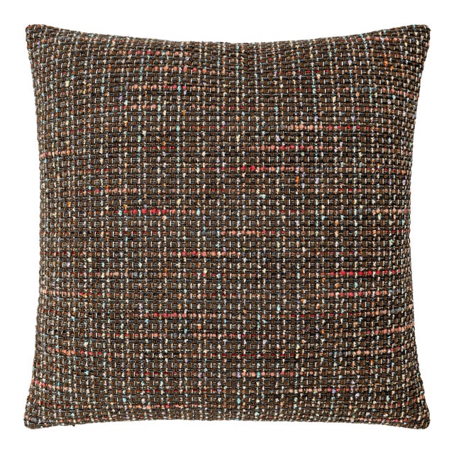 Scalamandre 22" x 22" Confetti Pillow in Brown For Sale
