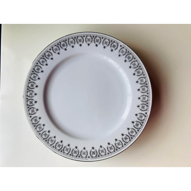 Vintage Silver Lace Fine China Dinner Plates Set of 4 Chairish