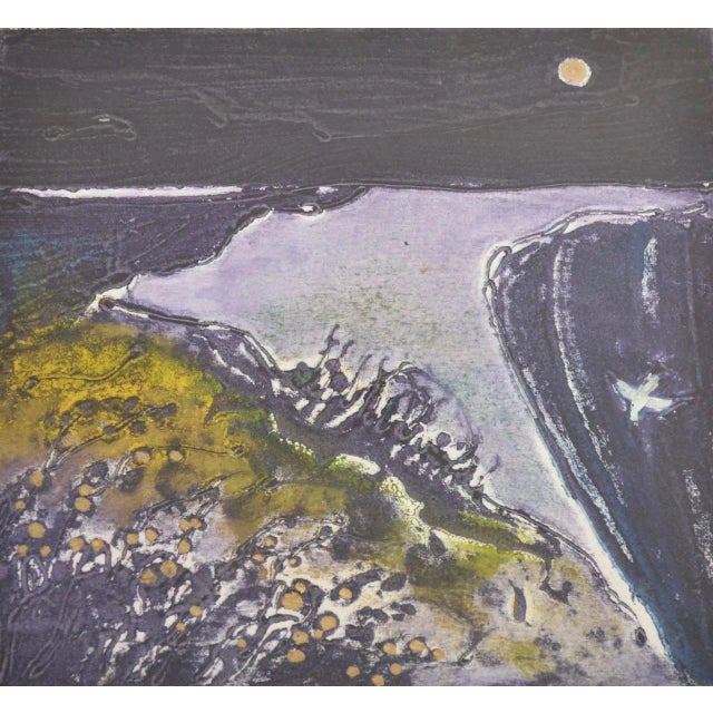 Ian Laurie 'Moonlight In Purple' Contemporary Limited Edition Etching 2016 For Sale